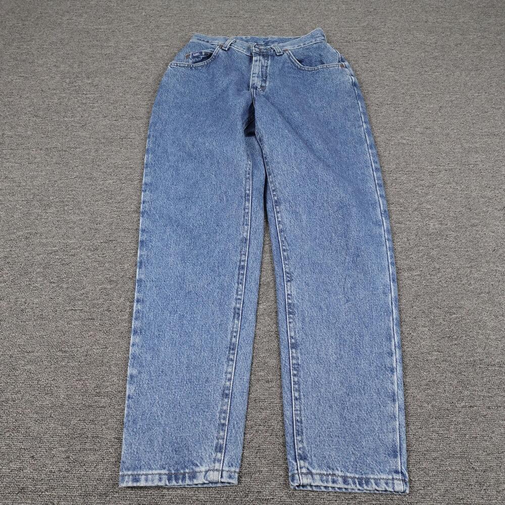 Vintage Lee Jeans Womens 6P Blue Light Wash High Rise Straight 28x28.5 USA 80s